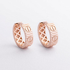 Золотые серьги - кольца "Love" с09623 от ювелирного магазина Оникс