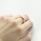 Золотое помолвочное кольцо с фианитами к03843 от ювелирного магазина Оникс - 4