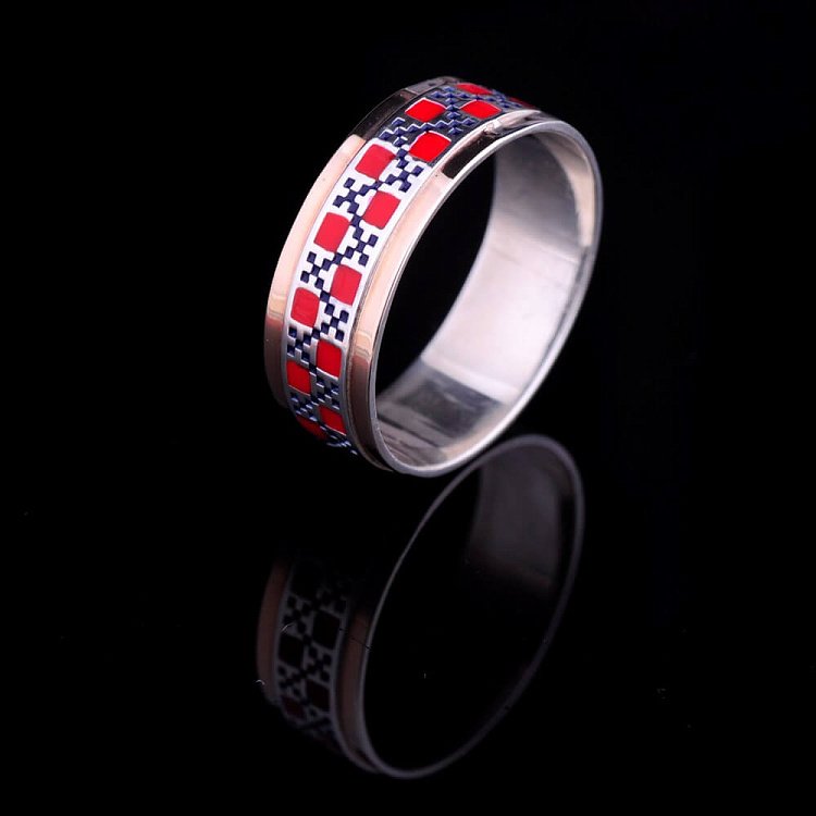 Срібний перстень "Українська вишивка" 715(к) від ювелірного магазину Онікс