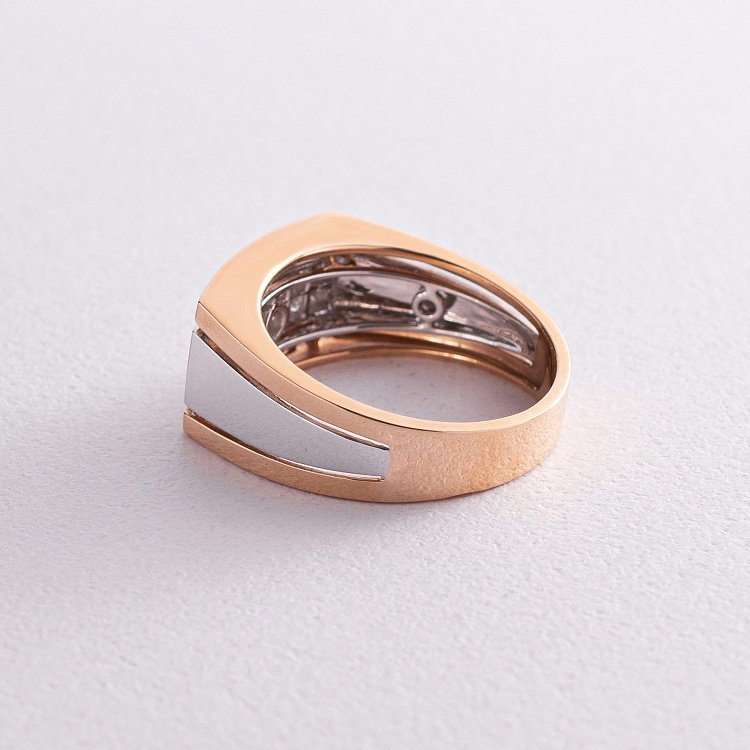 Золота печатка з діамантами к938 від ювелірного магазину Онікс - 1