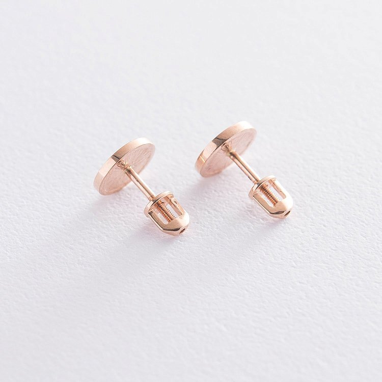 Сережки-пусети "Колібрі" в червоному золоті с06703 від ювелірного магазину Онікс - 3