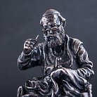Серебряная фигура ручной работы "Еврейский портной в очках за работой" сер00050 от ювелирного магазина Оникс - 1