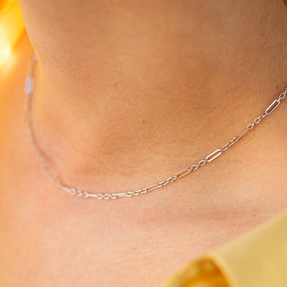 Колье - цепочка в белом золоте кол02387 №9