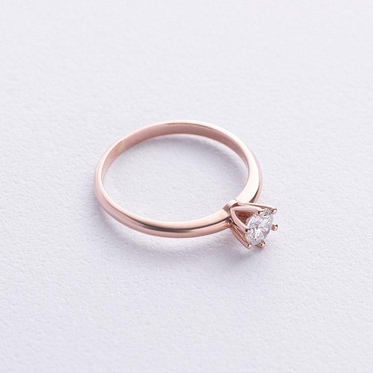 Заручальна каблучка з діамантом (червоне золото) 24342421 від ювелірного магазину Онікс - 2