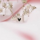 Срібна сережка-каффа "Серце" (матова) 122703ser от ювелирного магазина Оникс - 4