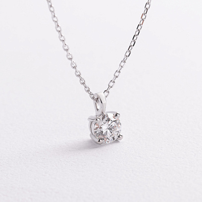 Золотое колье с бриллиантом 745781121