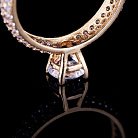 Золотое кольцо с фианитами к01689ж от ювелирного магазина Оникс - 3