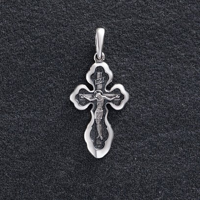 Серебряный крестик (чернение) 131967 №3