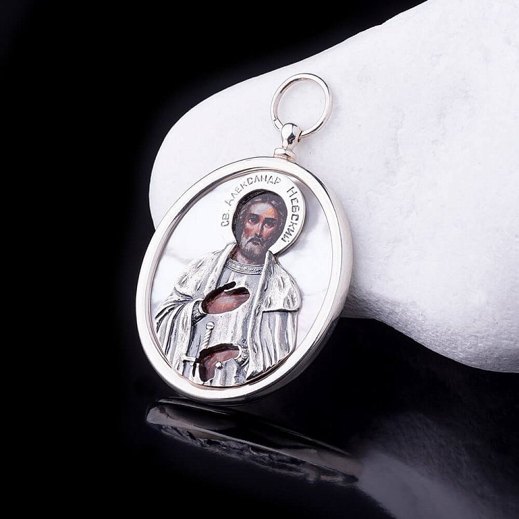 Икона "Св. Александра Невского" 23413и - 2 Икона "Св. Александра Невского" 23413и от ювелирного магазина Оникс - 2