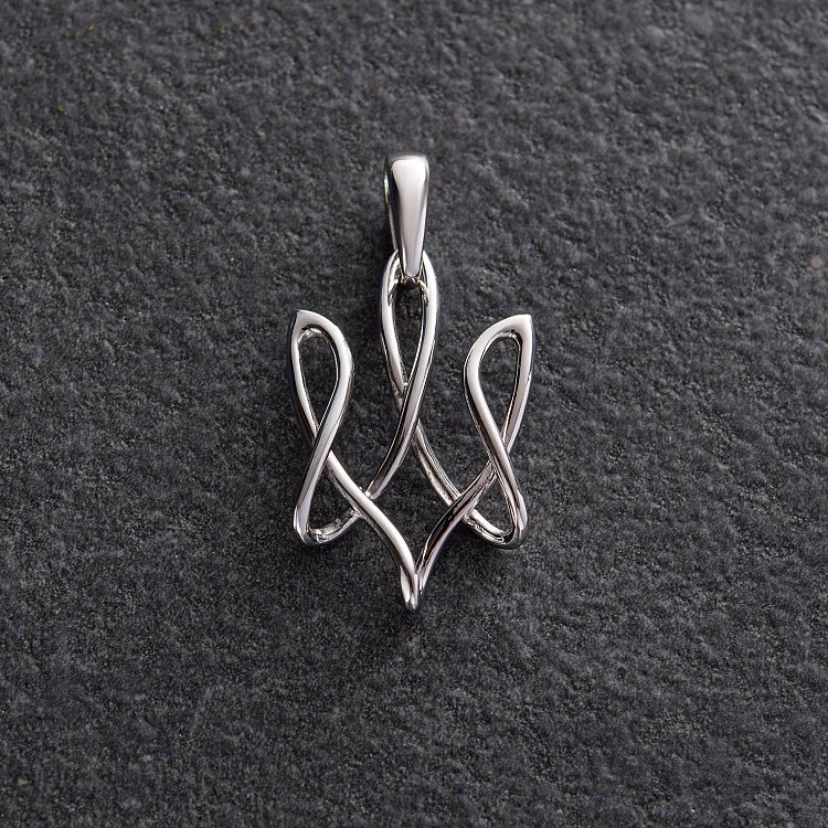 Золотой кулон "Герб Украины - Тризуб" п03692 от ювелирного магазина Оникс - 2