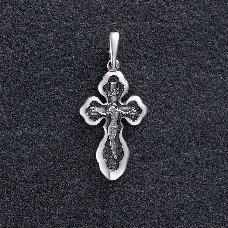 Серебряный крестик (чернение) 131967 от ювелирного магазина Оникс - 2