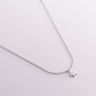 Серебряное колье "Звездочка" 18780 №2