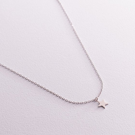 Серебряное колье "Звездочка" 18780 №2