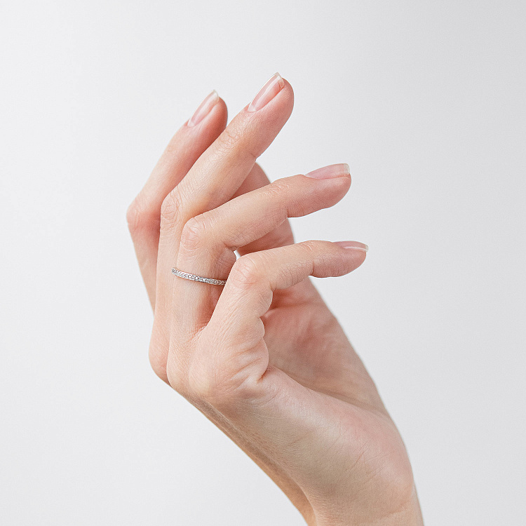 Серебряное кольцо с фианитами 1909/1р-CZ от ювелирного магазина Оникс - 5