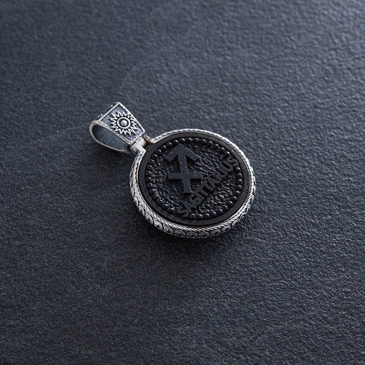 Серебряный кулон "Знак зодиака Стрелец" с эбеном 1041стрілець от ювелирного магазина Оникс - 5