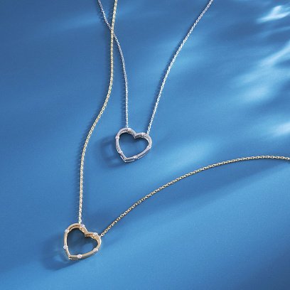 Золоте кольє "Серце" (фіаніт) кол01604 №18