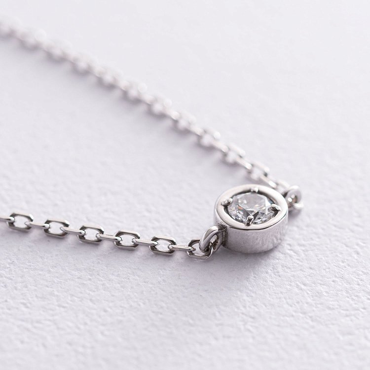 Срібний браслет з фіанітом 141529 від ювелірного магазину Онікс - 2