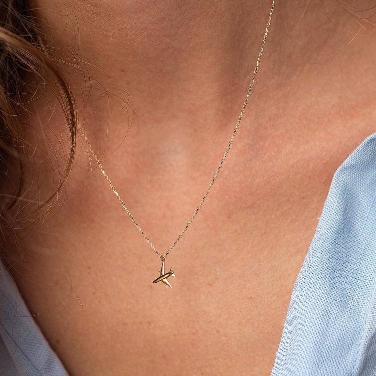 Кольє "Літачок" у жовтому золоті кол02302 від ювелірного магазину Онікс - 5