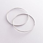 Сережки - кільця в білому золоті (5.4 см) с07149 от ювелирного магазина Оникс