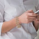 Золотой женский браслет из желтого золота с фианитами б01652 от ювелирного магазина Оникс - 5
