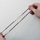 Шелковый шнурок с золотой застежкой Ш0036-4в/д3 от ювелирного магазина Оникс - 1