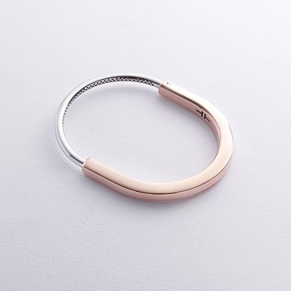 Жорсткий золотий браслет Lock б05413