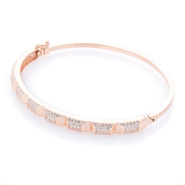 Золотий браслет з фіанітами б03067 від ювелірного магазину Онікс