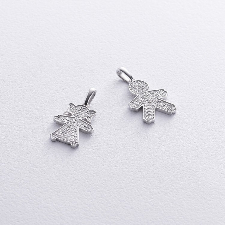 Золотий кулон "Хлопчик" з діамантами 137881121 від ювелірного магазину Онікс - 3