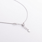 Серебряное колье с фианитом 908-00971 от ювелирного магазина Оникс - 2