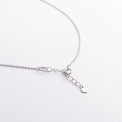 Серебряное колье с фианитом 908-00971 №3