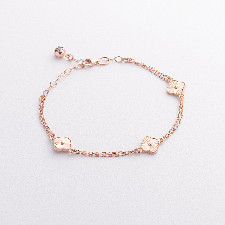 Золотий браслет "Конюшина" б05798 від ювелірного магазину Онікс