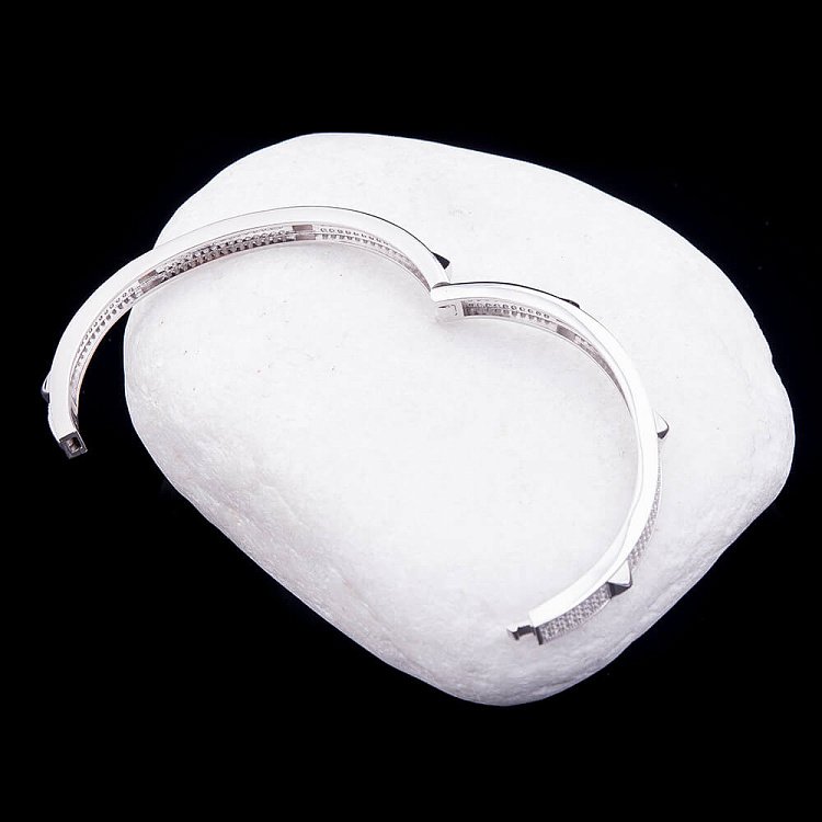 Срібний браслет з фіанітами (родій) 14916 від ювелірного магазину Онікс - 1