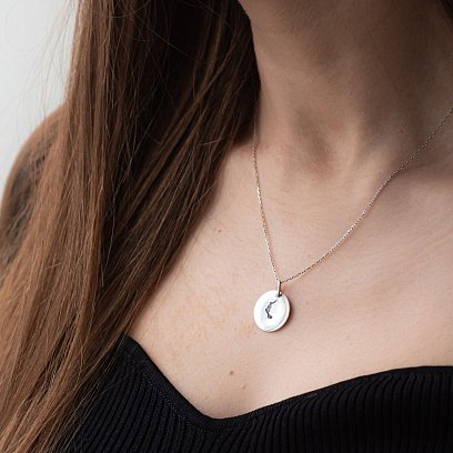 Серебряный кулон "Наша дуальность" 132724кул №2