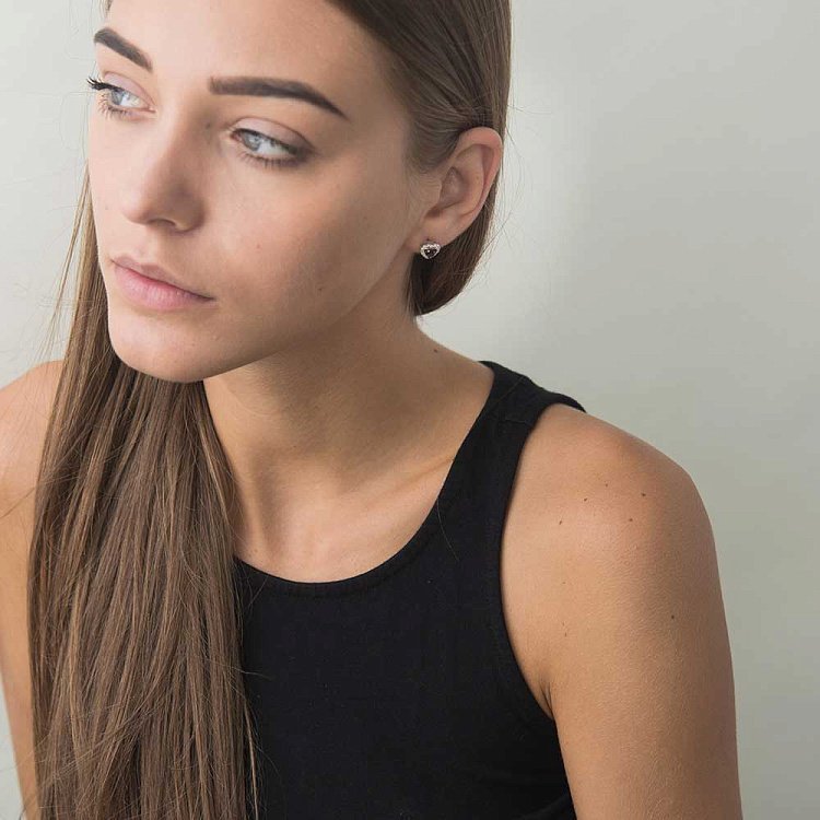 Золотые серьги-гвоздики с бриллиантами с212 - 3 Золотые серьги-гвоздики с бриллиантами с212 от ювелирного магазина Оникс - 3