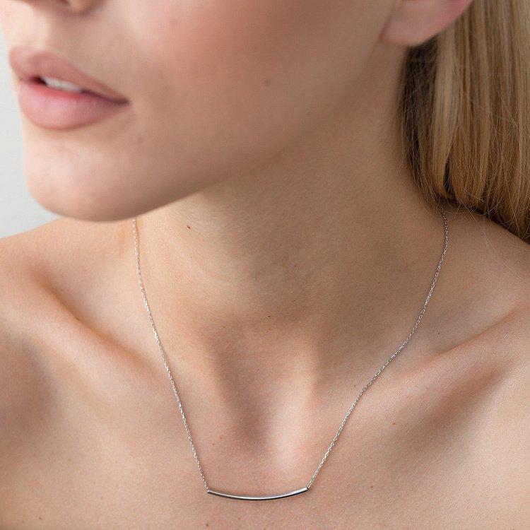 Серебряное колье без камней 18790 от ювелирного магазина Оникс - 5