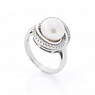 Срібний перстень з культ. прісн. перлами і фіанітами 111857 от ювелирного магазина Оникс - 3