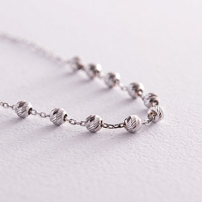 Браслет "Шарики" в белом золоте б05191 №3
