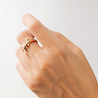 Каблучка "Brigitte" у червоному золоті к08369 №2