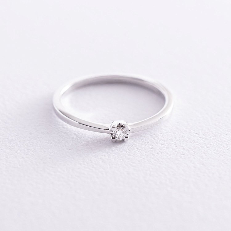 Заручальна каблучка в білому золоті (діамант) кб0350ca від ювелірного магазину Онікс - 2