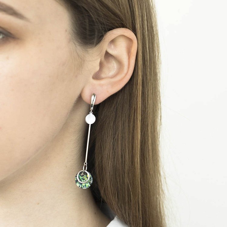 Серебряные серьги с им. опалом 122251 - 3 Серебряные серьги с им. опалом 122251 от ювелирного магазина Оникс - 3