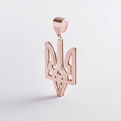 Золотий кулон Герб України "Тризуб" 123672400