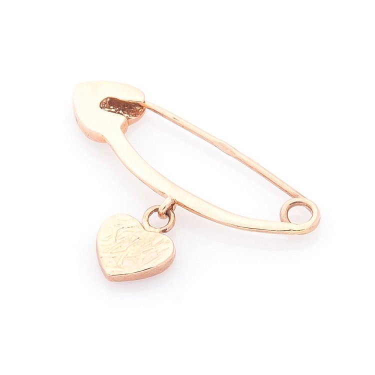 Золота шпилька "Сердечко" (емаль) зак00104с від ювелірного магазину Онікс - 1