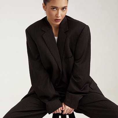 Серебряные серьги - пусеты "Влияние" 122981 №7