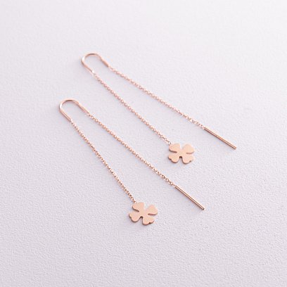 Золоті сережки - протяжки "Конюшина" с05515