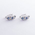 Золотий сережки з сапфірами і діамантами сб0074aj от ювелирного магазина Оникс - 3