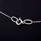 Золоте кольє "Дві обручки" з фіанітами кол00730 от ювелирного магазина Оникс - 3