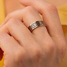 Золотое обручальное кольцо "Вышиванка" с чернением 28642400 от ювелирного магазина Оникс - 5