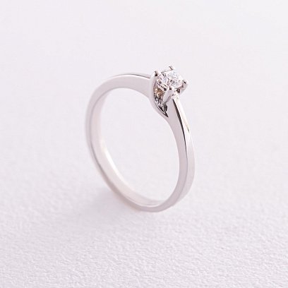 Золота заручальна каблучка з діамантом кб0155