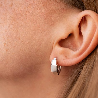 Сережки "Sandra" у білому золоті с09233 №4