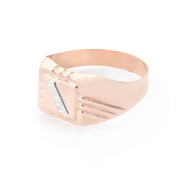 Золотая печатка без камней к05132 от ювелирного магазина Оникс - 1